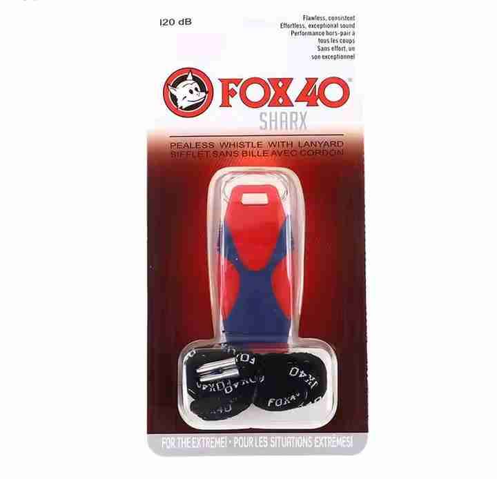 Fox 40 Sharx Sifflet Puissant 120 DB Avec Cordon Noir - Idéal Secours, Sports & Sécurité Extérieure